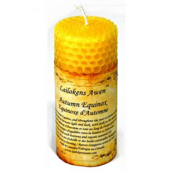 Beeswax Sabbat Altar Candle - Autumn Equanox