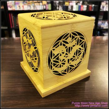 Bamboo Made Meditative Incense Box With Om