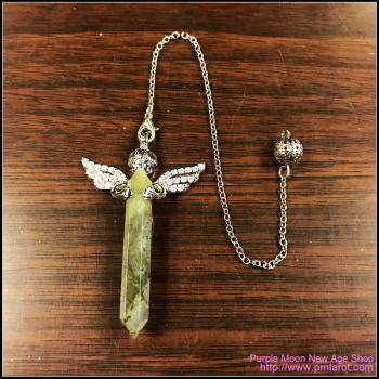 Cupid Angel Wings Labradorite Pendulum
