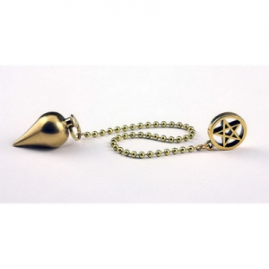 Brass Classic Teardrop Pentagram Pendulum