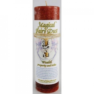 Wealth Pillar Candle with Fairy Dust Necklace