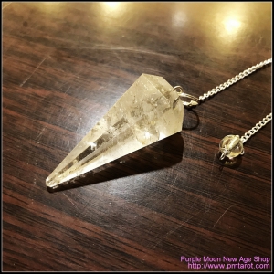 Clear Quartz Faceted Pendulum