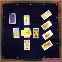 Purple Tarot Cloth w/star edging