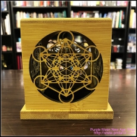 Bamboo Made Meditative Incense Box With Archangel Metatron's Cube
