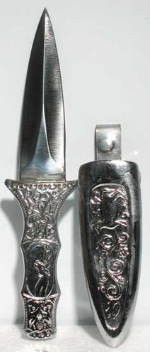 Athame Boot Silver Coated