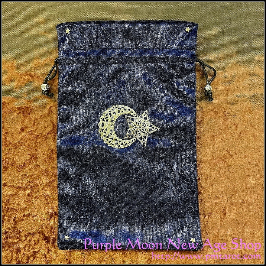 Moon & Star Navy Blue Tarot Bag
