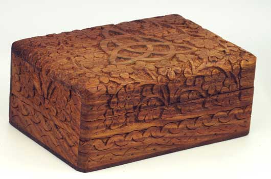 Triquetra Wooden Carved Box