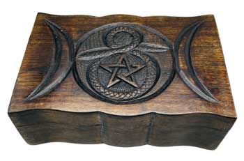 Cobra Pentagram Wooden Box