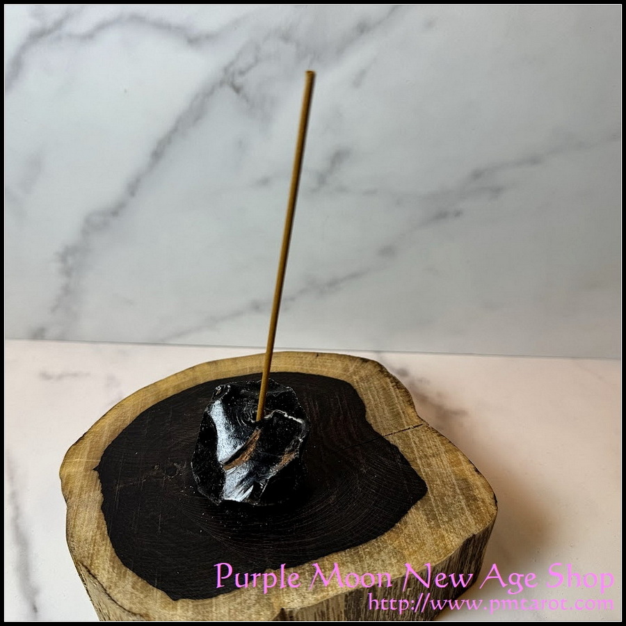 Black Obsidian Incense Holder