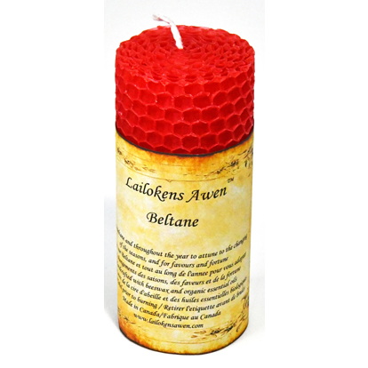 Beeswax Sabbat Altar Candle - Beltane