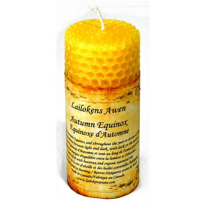 Beeswax Sabbat Altar Candle - Autumn Equanox