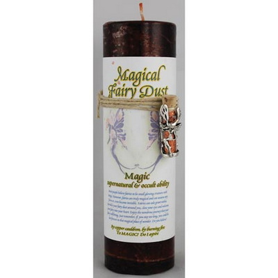 Magic Pillar Candle with Fairy Dust Necklace