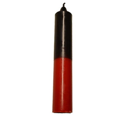 Double Action Jumbo Pillar Candle Red / Black