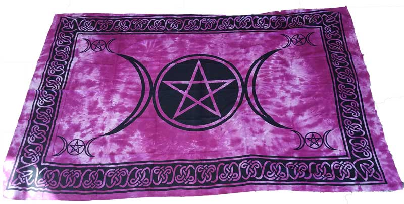 Triple Goddess Purple & Black Tapestry (72x108)