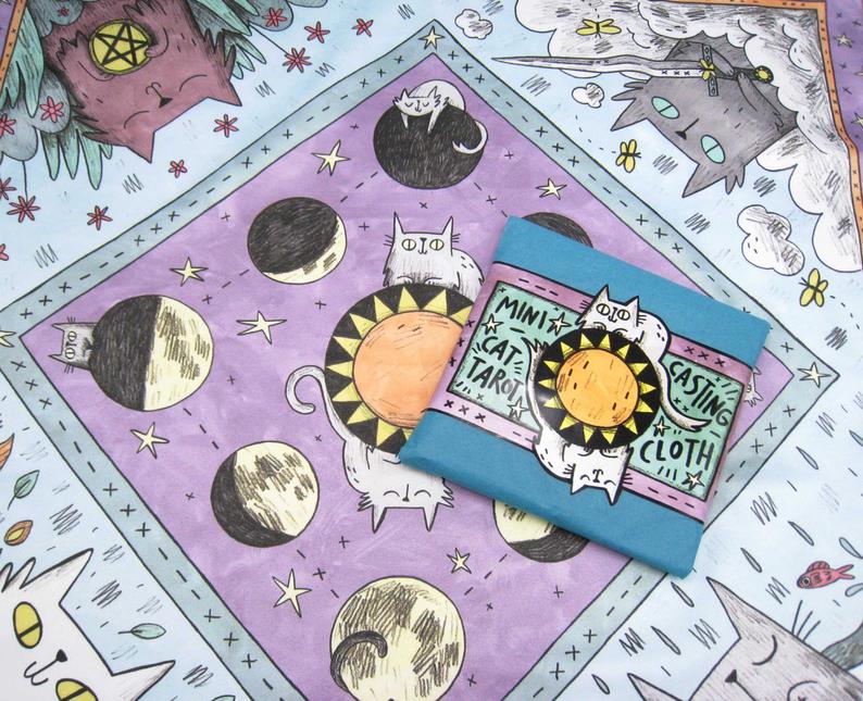 Mini Cat Tarot Cloth