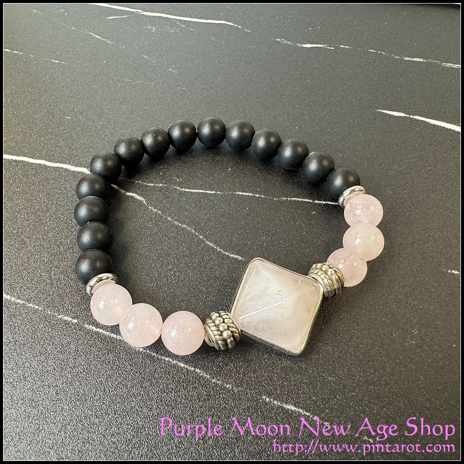 Rose Quartz Pyramid Bracelet