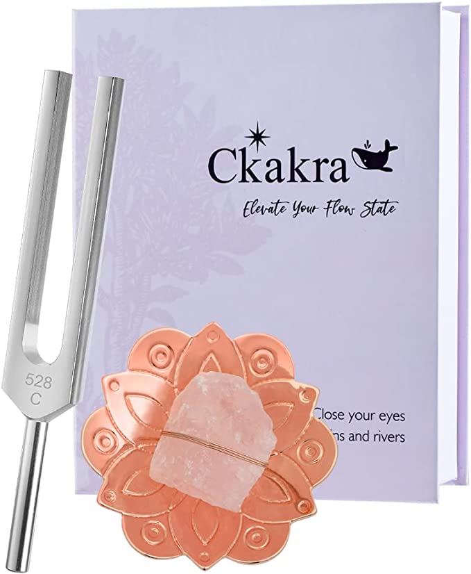 528Hz Tuning Fork w/ Rose Quartz Meditation Kit