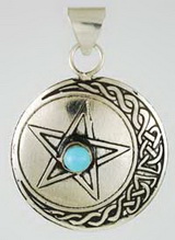 Pentagram Moon Pendant