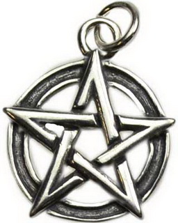 Sterling Silver Pentacle Pendant Small