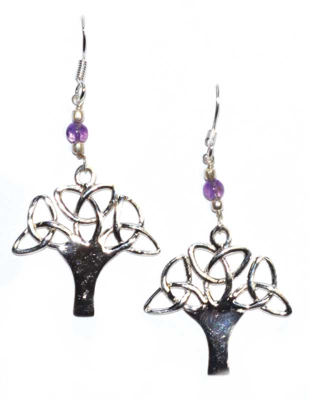 Tree Amethyst Earrings