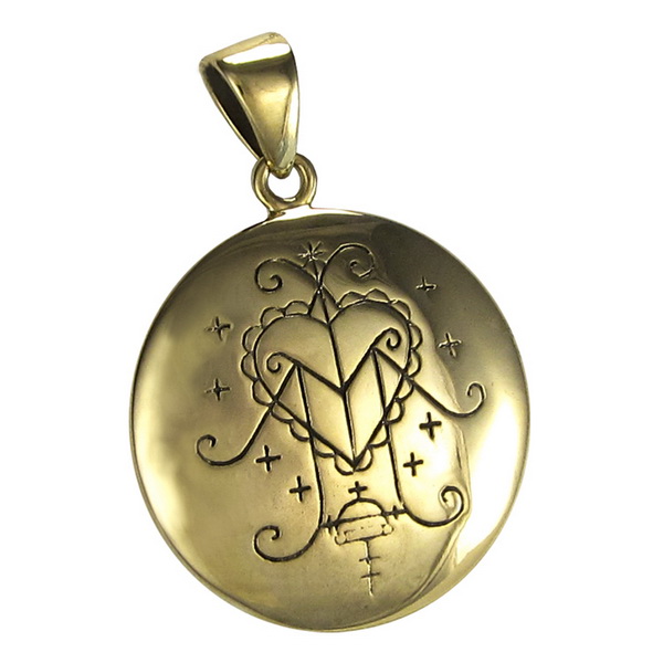 Bronze Ezili Freda Loa Veve Pendant