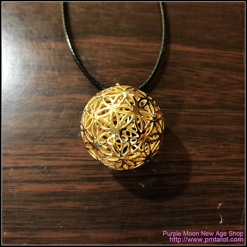 Flowers of Life Ball Gold Pendant