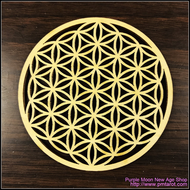 Flower of Life Wooden Plate