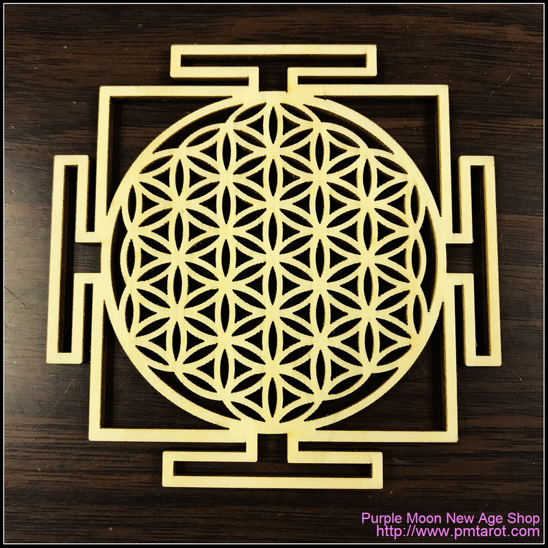 Flower Of Life Mandala Wooden Plate