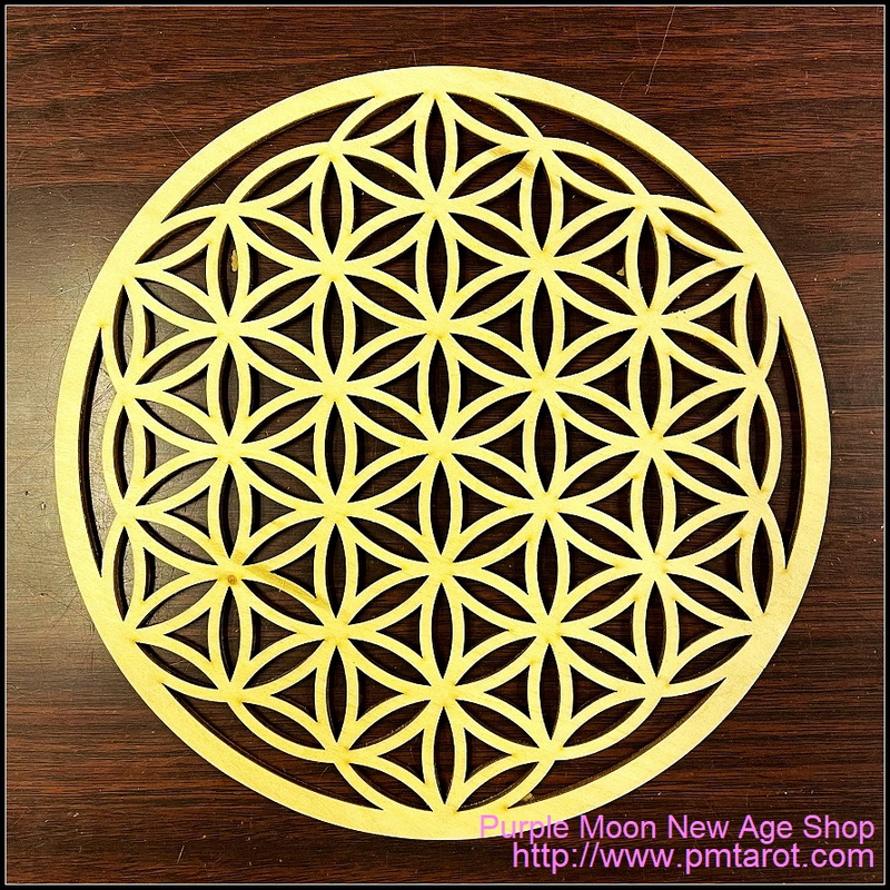 Flower of Life Wooden Plate