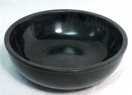 Scrying Bowl, black stone, 6