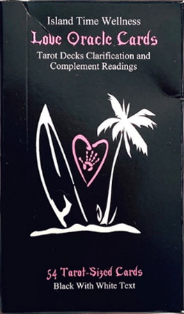 Island Time Wellness Love Oracle Cards Version I Normal Size - Black With White Text