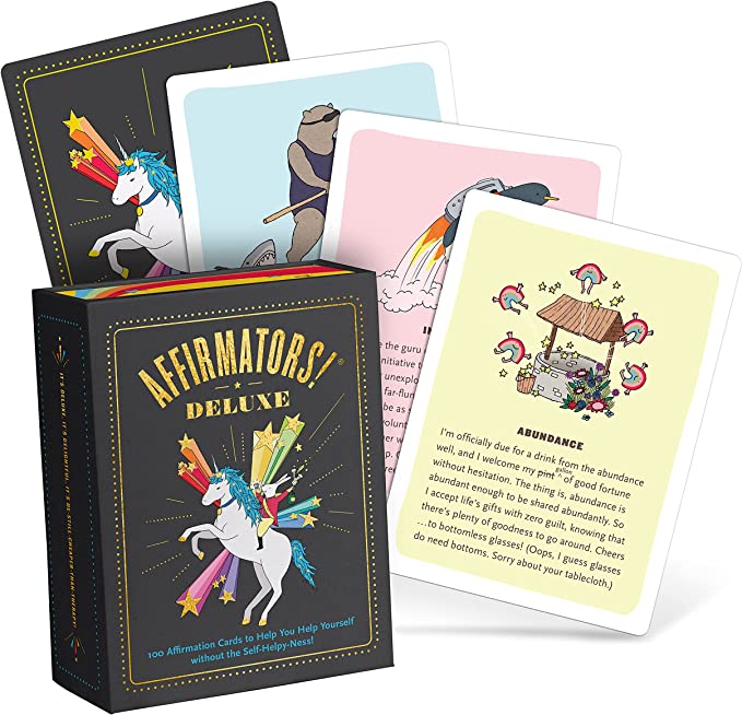 Affirmators! Deluxe Deck: 100 Affirmation Cards Deck - Affirmation Cards to Help You Help Yourself Without The Self-Helpy-Ness