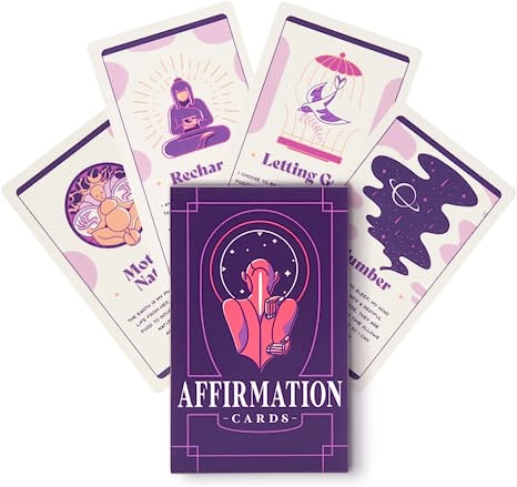 Purple Canyon Daily Affirmation Cards for Stress Relief, Meditation, and Motivation