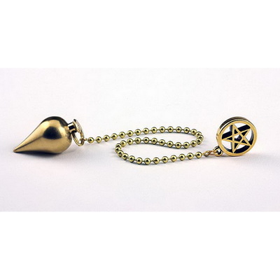 Brass Classic Teardrop Pentagram Pendulum