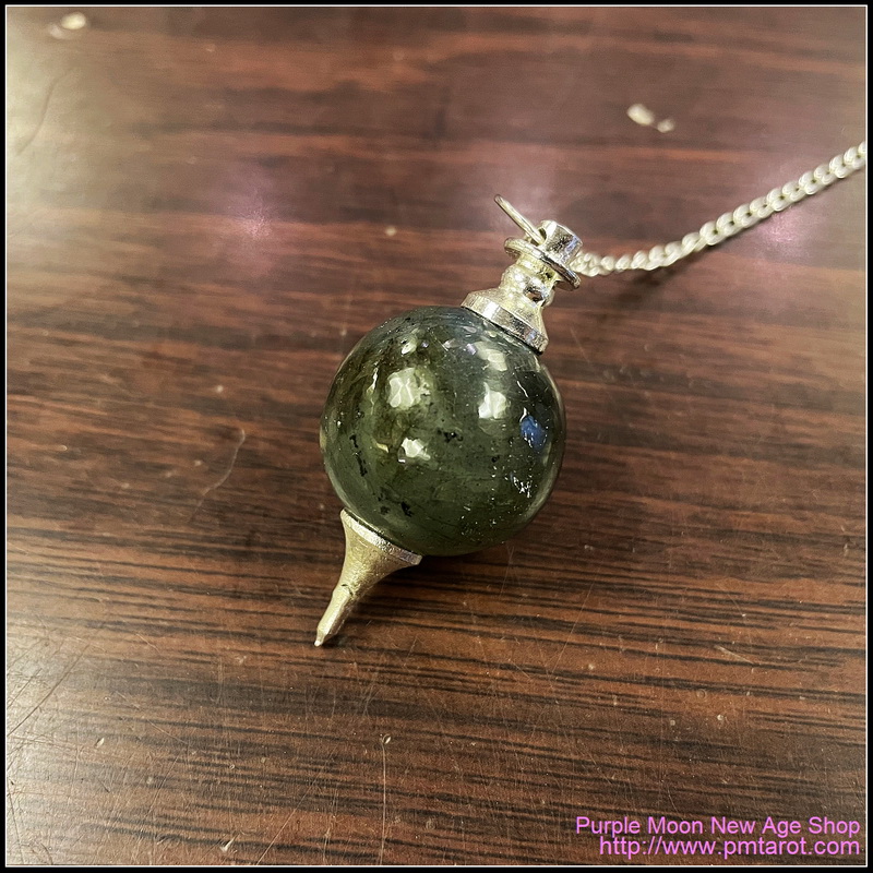 Labradorite Ball Pendulum w/ Tree of Life