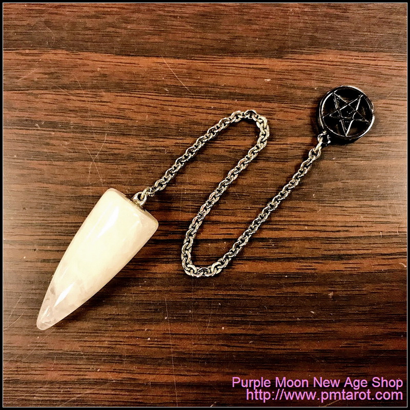 Rose Quartz Cone with Pentagram Top