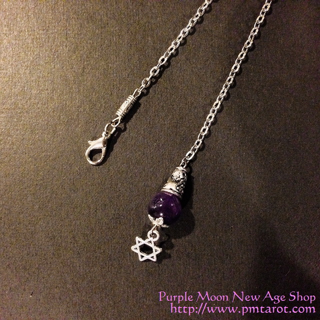 Hexagram w/Amethyst pendulum chain