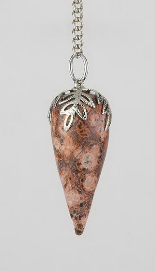 Red Leopard Jasper Leaf Design