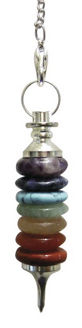 Deluxe Seven Rings of Chakras Pendulum