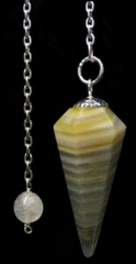 Banded Agate Faceted Pendulum