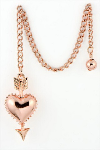 Rose Gold Heart Pendulum