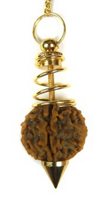 Gold Metal Rudraksha Pendulum