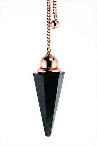 Shungite Rose Gold w/Chamber Pendulum