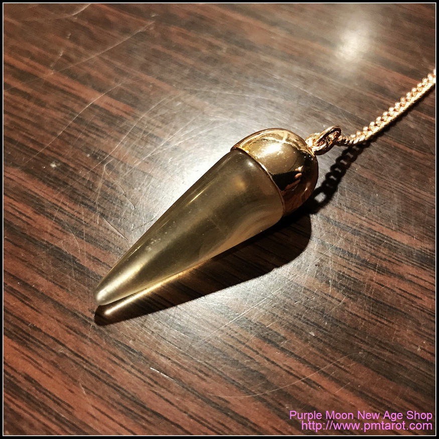 Rose Gold Dome Agate Pendulum