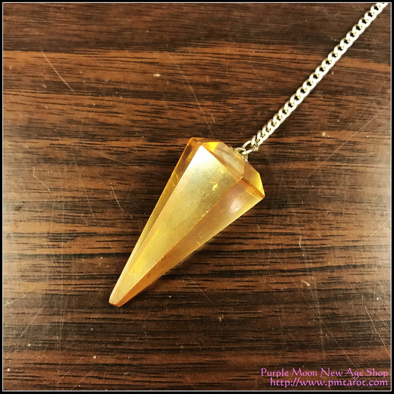 Tangerine Aura Quartz Pendulum