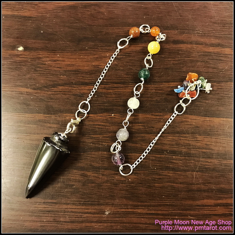 Hematite 7 Chakra pendulum