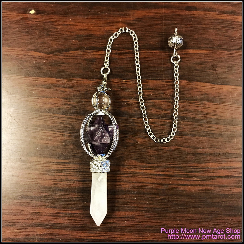 Spinning Merkaba Amethyst Pendulum