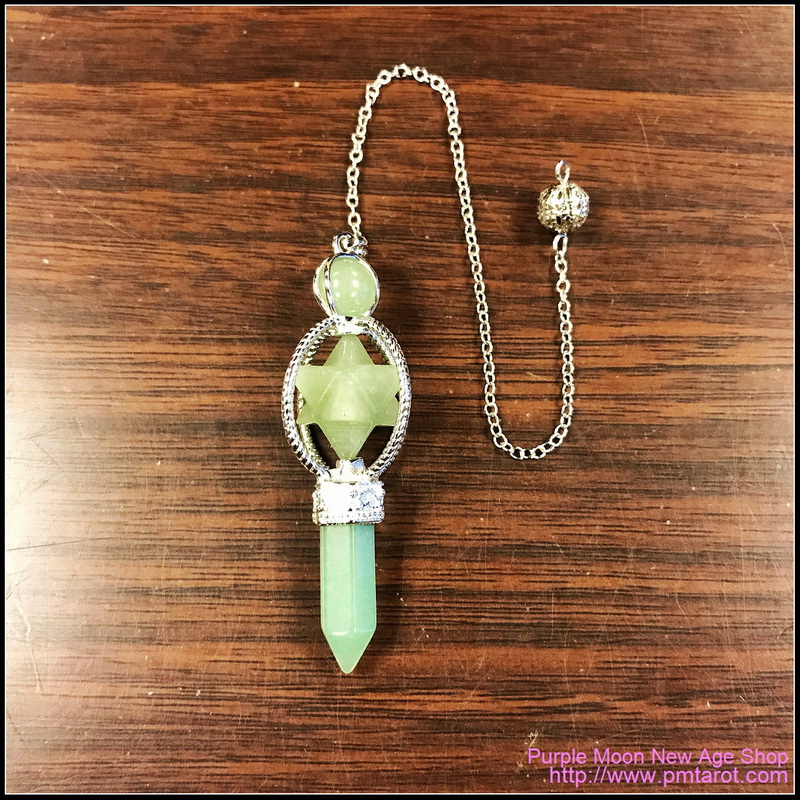 Spinning Merkaba Green Aventurine Pendulum