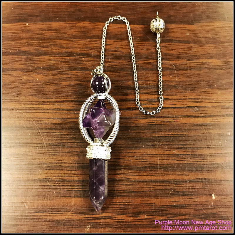 Spinning Merkaba Amethyst Pendulum