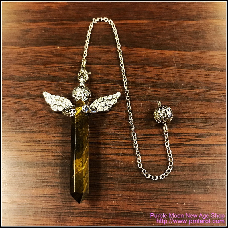 Cupid Angel Wings Brown Tiger Eye Pendulum